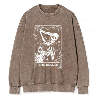 Pagewings The Reader Unisex Washed Sweatshirt