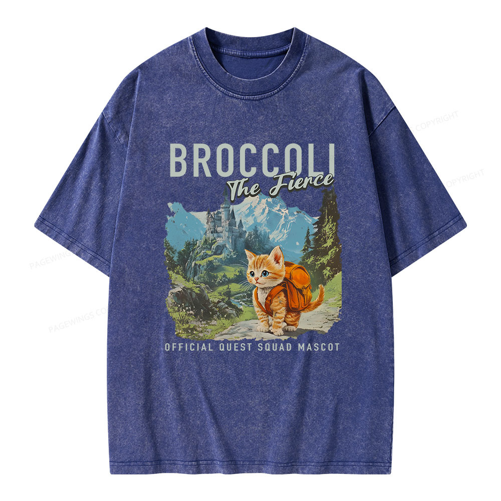 Pagewings Broccoli the Fierce Unisex Washed T-shirt