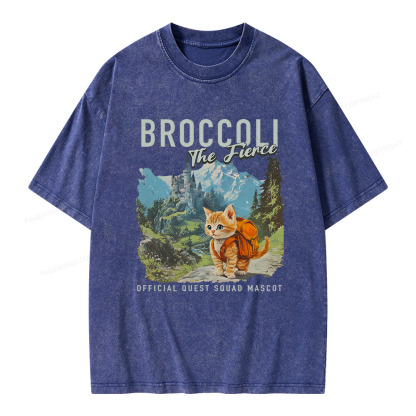 Pagewings Broccoli the Fierce Unisex Washed T-shirt