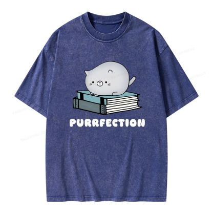 Pagewings Purrfection Unisex Washed T-shirt