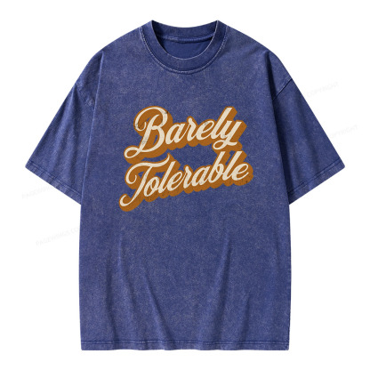 Pagewings Barely Tolerable Unisex Washed T-shirt