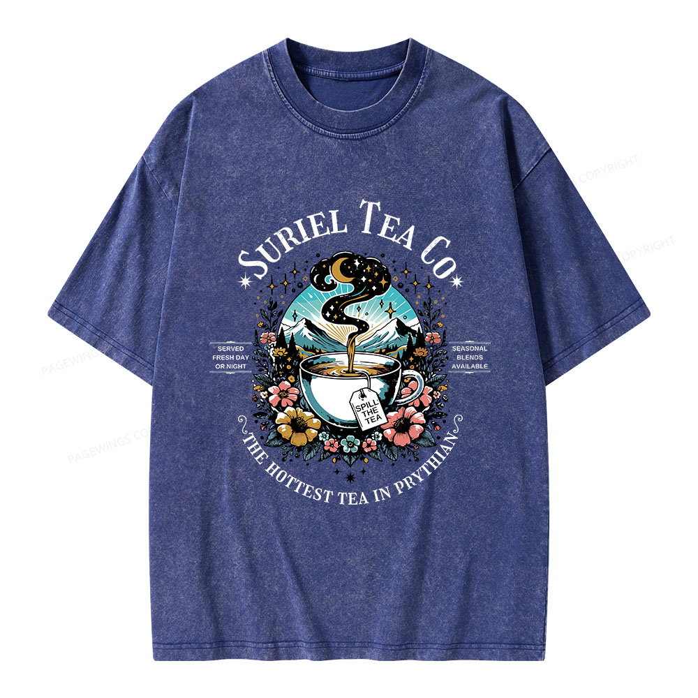 Pagewings Suriel Tea Co Unisex Washed T-shirt