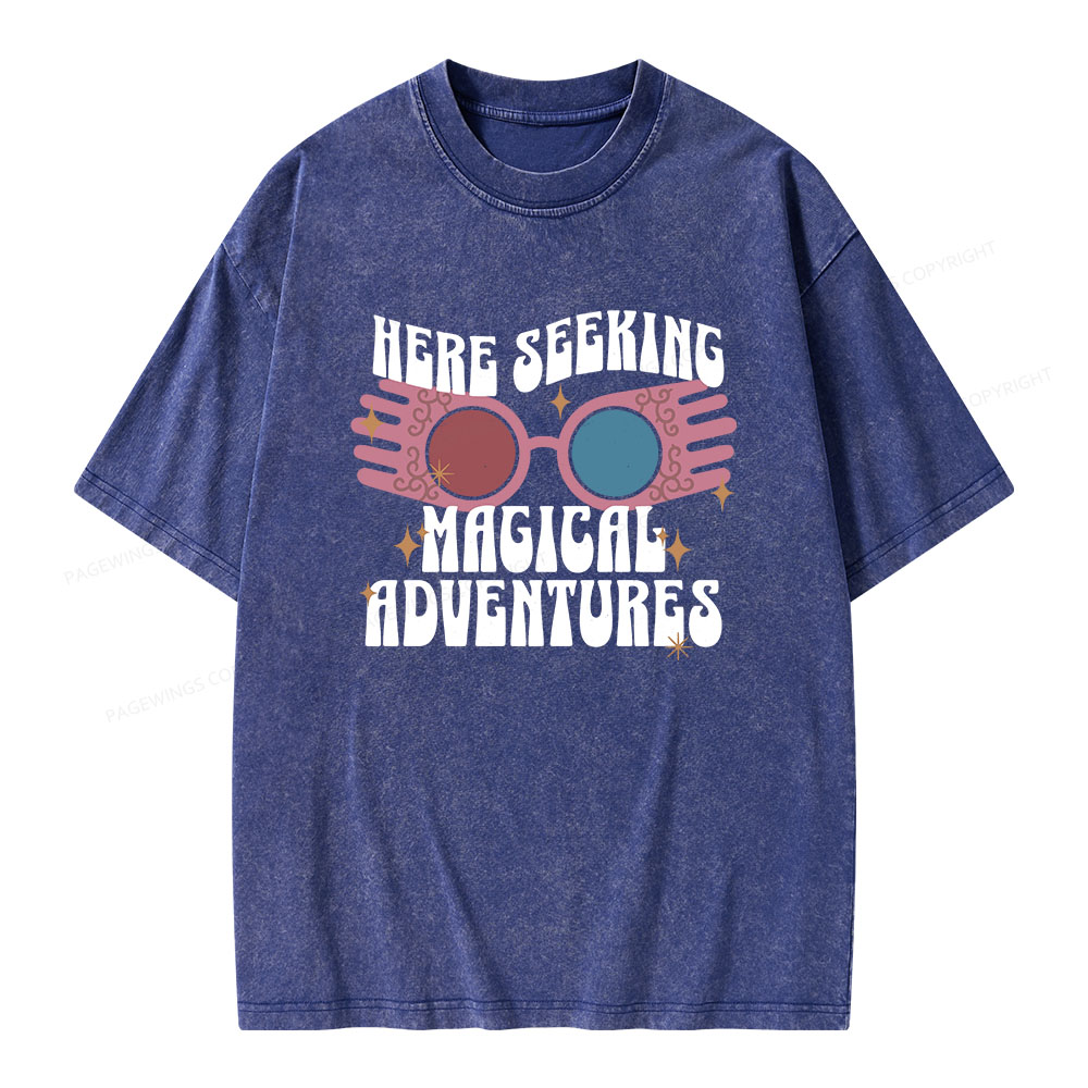 Pagewings Seeking Magical Adventures Unisex Washed T-shirt