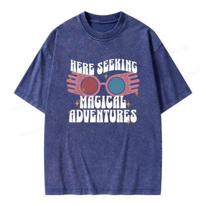 Pagewings Seeking Magical Adventures Unisex Washed T-shirt