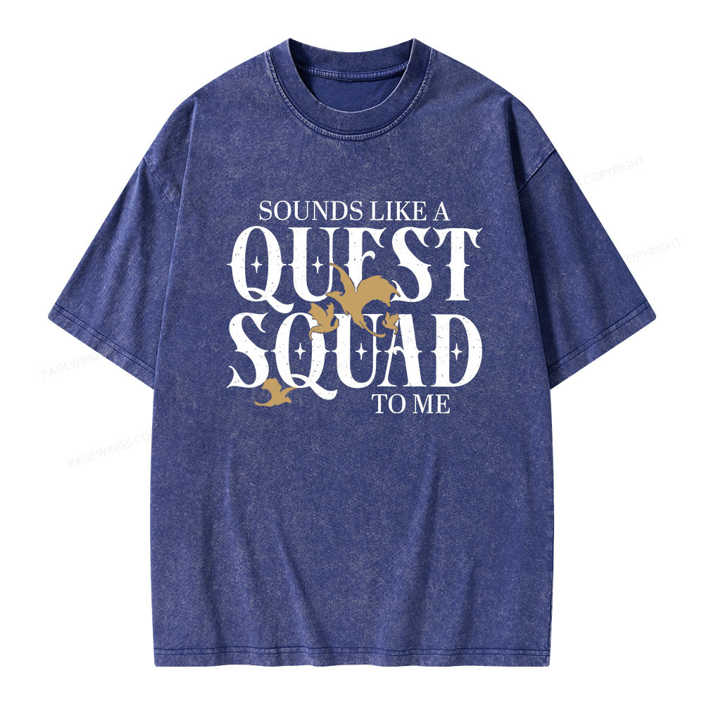 Pagewings Quest Squad Unisex Washed T-shirt