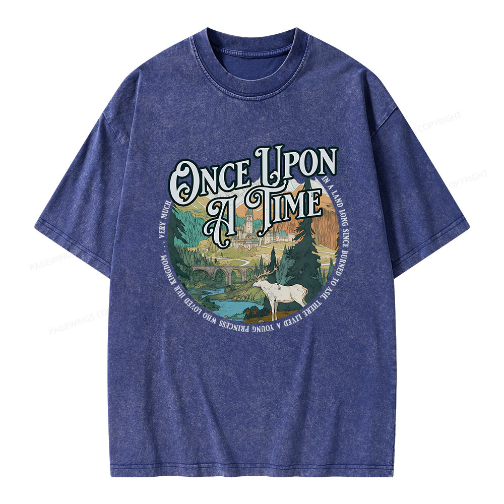 Pagewings Once Upon A Time Unisex Washed T-shirt