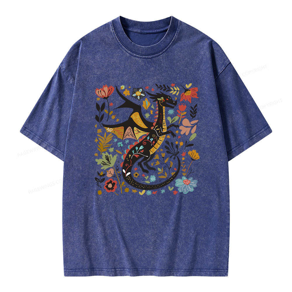 Pagewings Fantasy Reader Unisex Washed T-shirt
