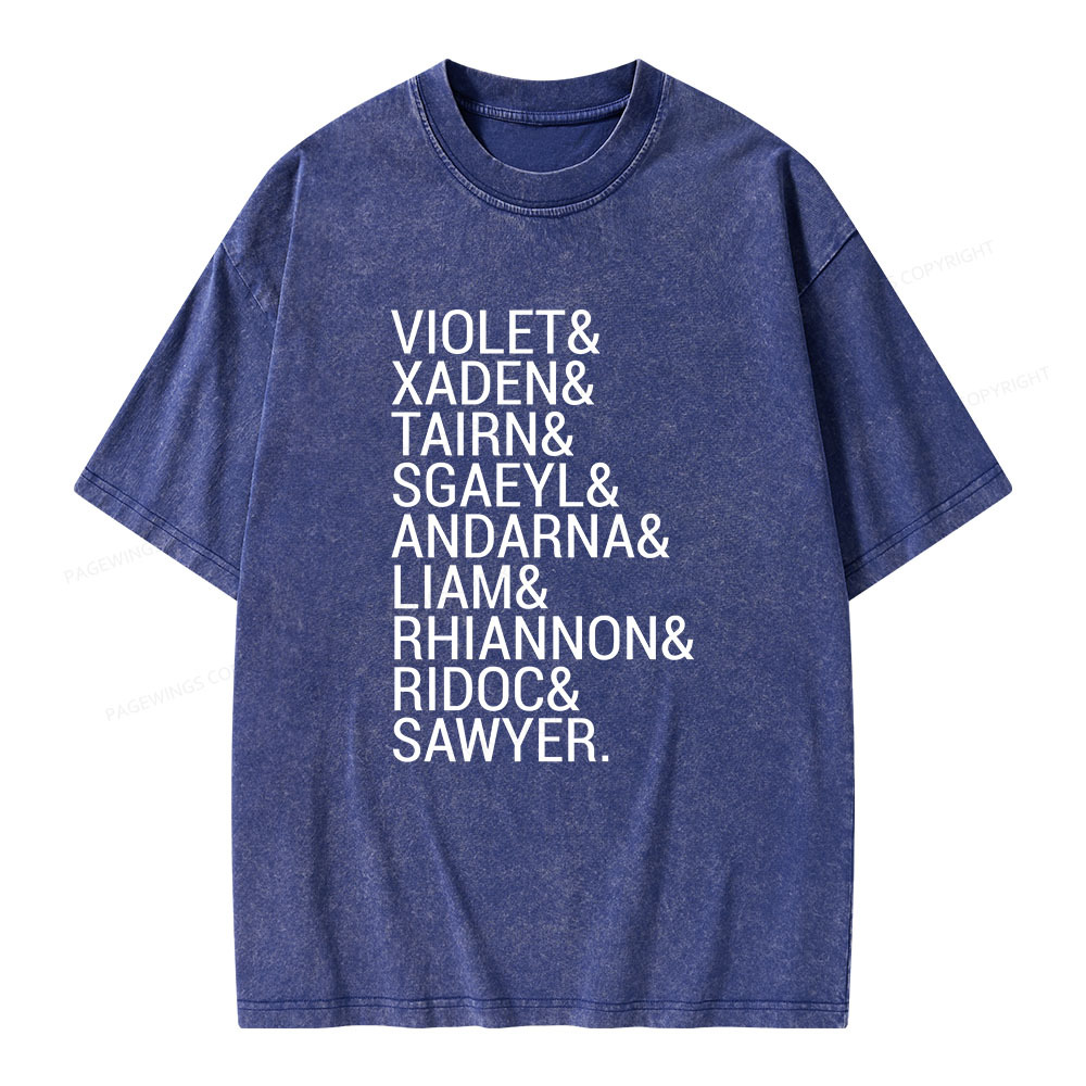 Pagewings Fourth Wing Squad Unisex Washed T-shirt