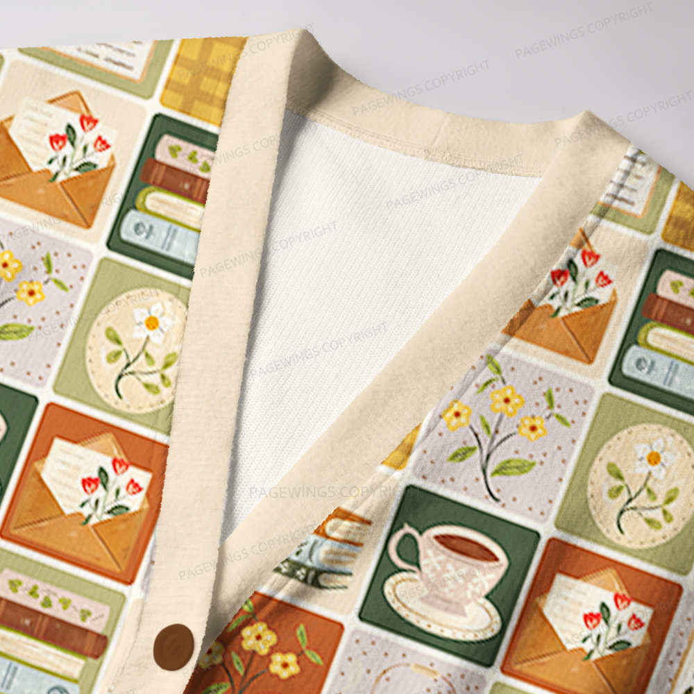 Pagewings Reading All Fall Unisex Ugly Cardigan Sweaters