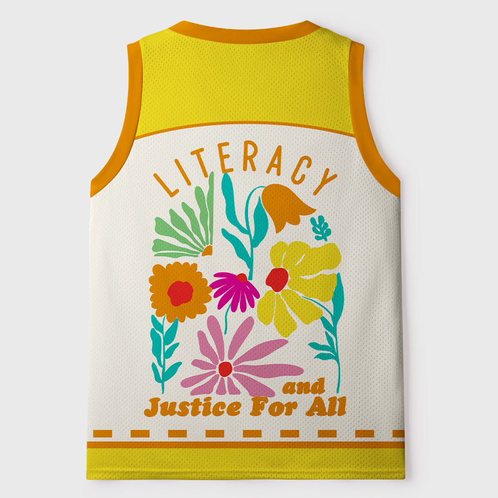 Pagewings Literacy And Justice For All Unisex Mesh Tank Top