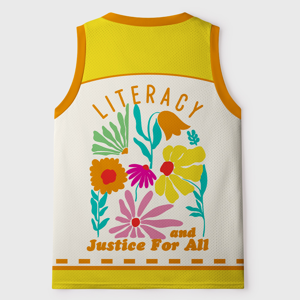 Pagewings Literacy And Justice For All Unisex Mesh Tank Top