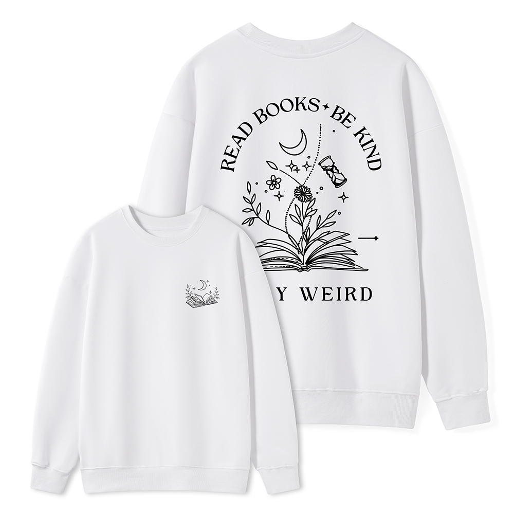 Pagewings Comfort Colors Read Books Be Kind Stay Unisex Classic Sweatshirt