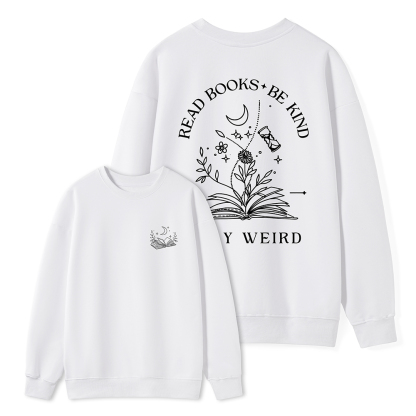 Pagewings Comfort Colors Read Books Be Kind Stay Unisex Classic Sweatshirt