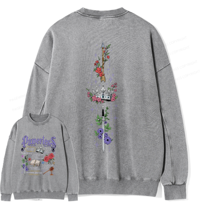 Pagewings Powerless Bookish Comfort Colors Unisex Washed Sweatshirt