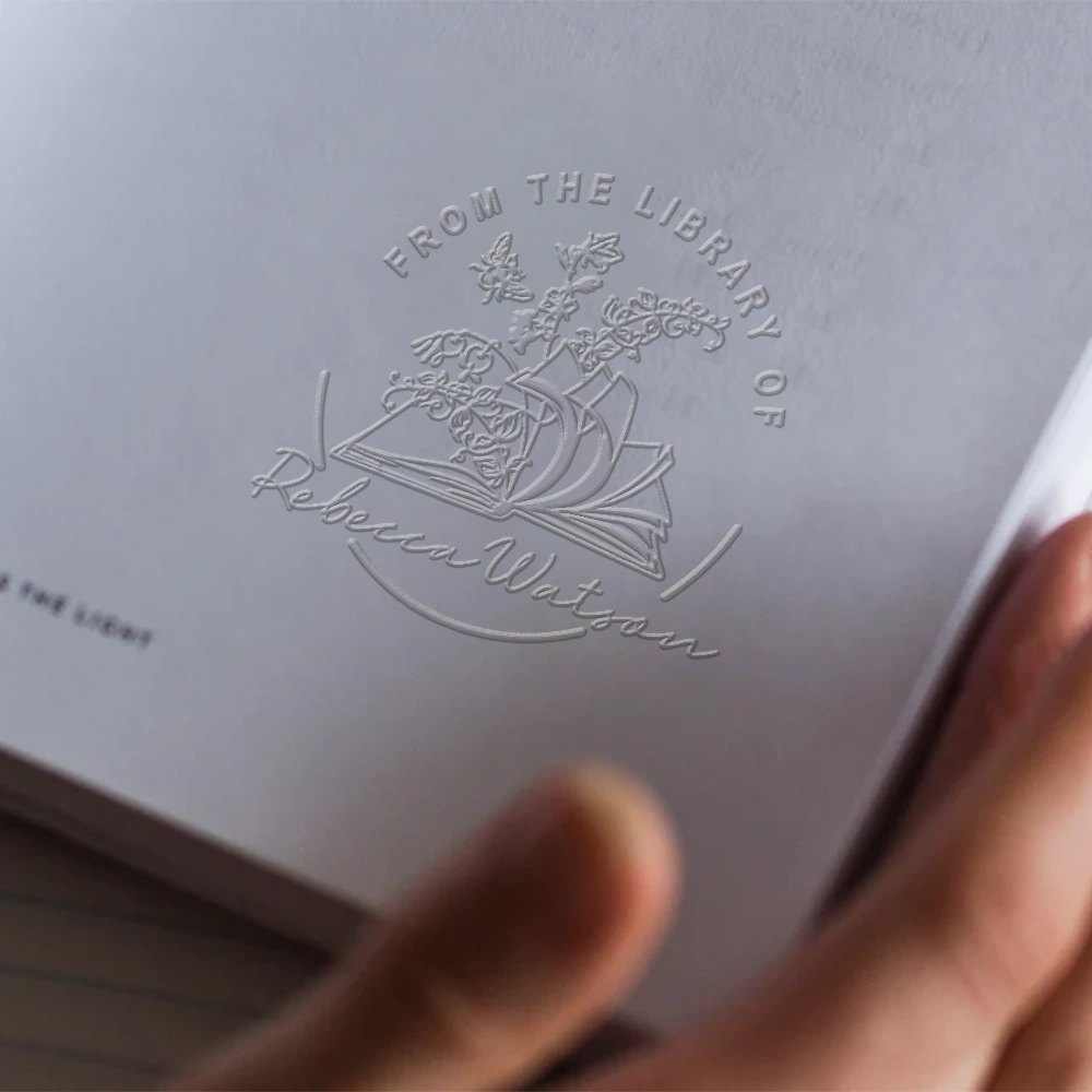 Pagewings Personalized Flowers Name Book Lovers Gift Book Embosser