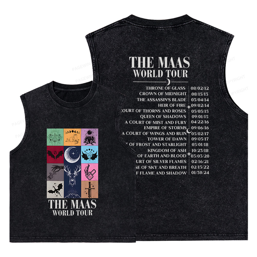 Pagewings World Tour Unisex Washed Tank Top