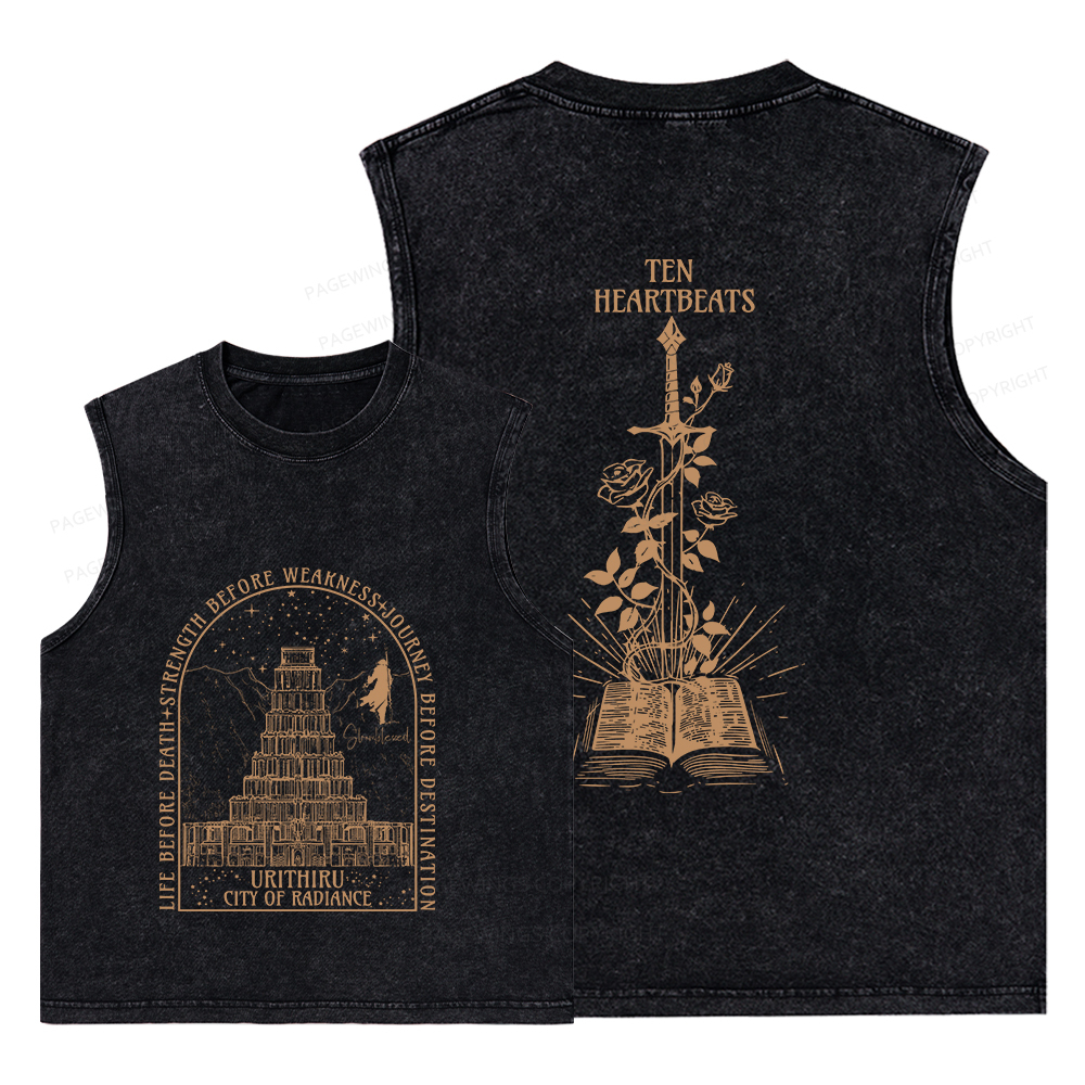 Pagewings Life Before Death Strength Before Weakness Unisex Washed Tan