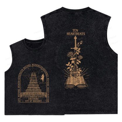 Pagewings Life Before Death Strength Before Weakness Unisex Washed Tank Top