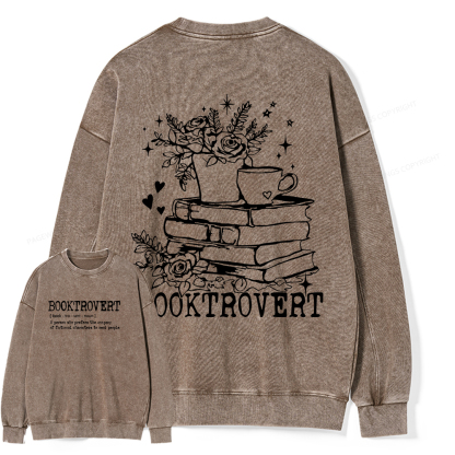 Pagewings Book Lover Gift Shirt, Teacher Crewneck, Reading Tee Unisex Washed Sweatshirt