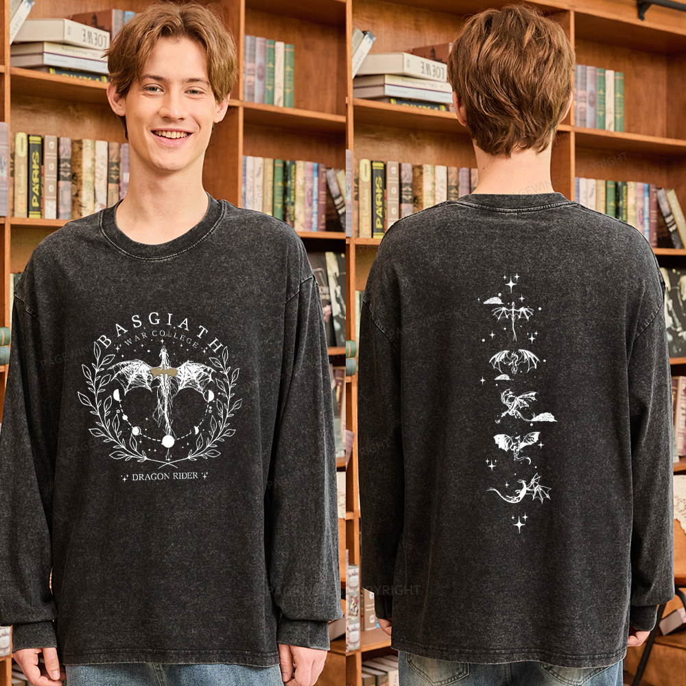 Pagewings Fantasy Team Unisex Washed Long Sleeve T-shirt