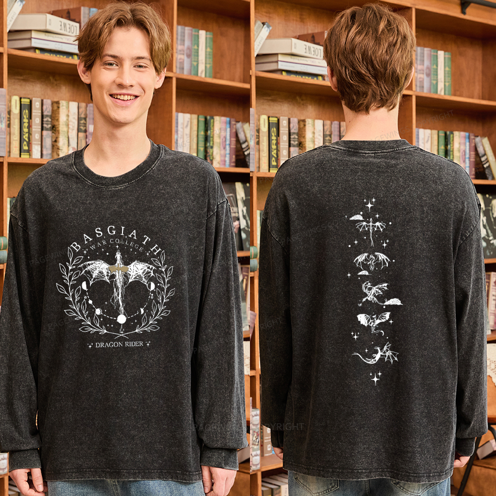 Pagewings Fantasy Team Unisex Washed Long Sleeve T-shirt