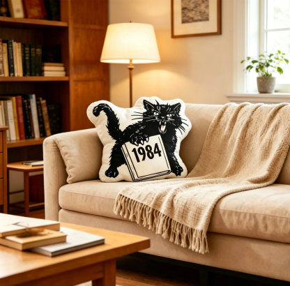 Pagewings Read Banned Books Shaped Throw Pillow