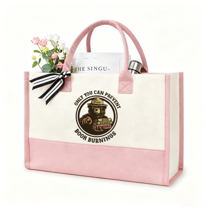 Pagewings Only You Can Prevent Book Burnings10703 Large Tote Bag