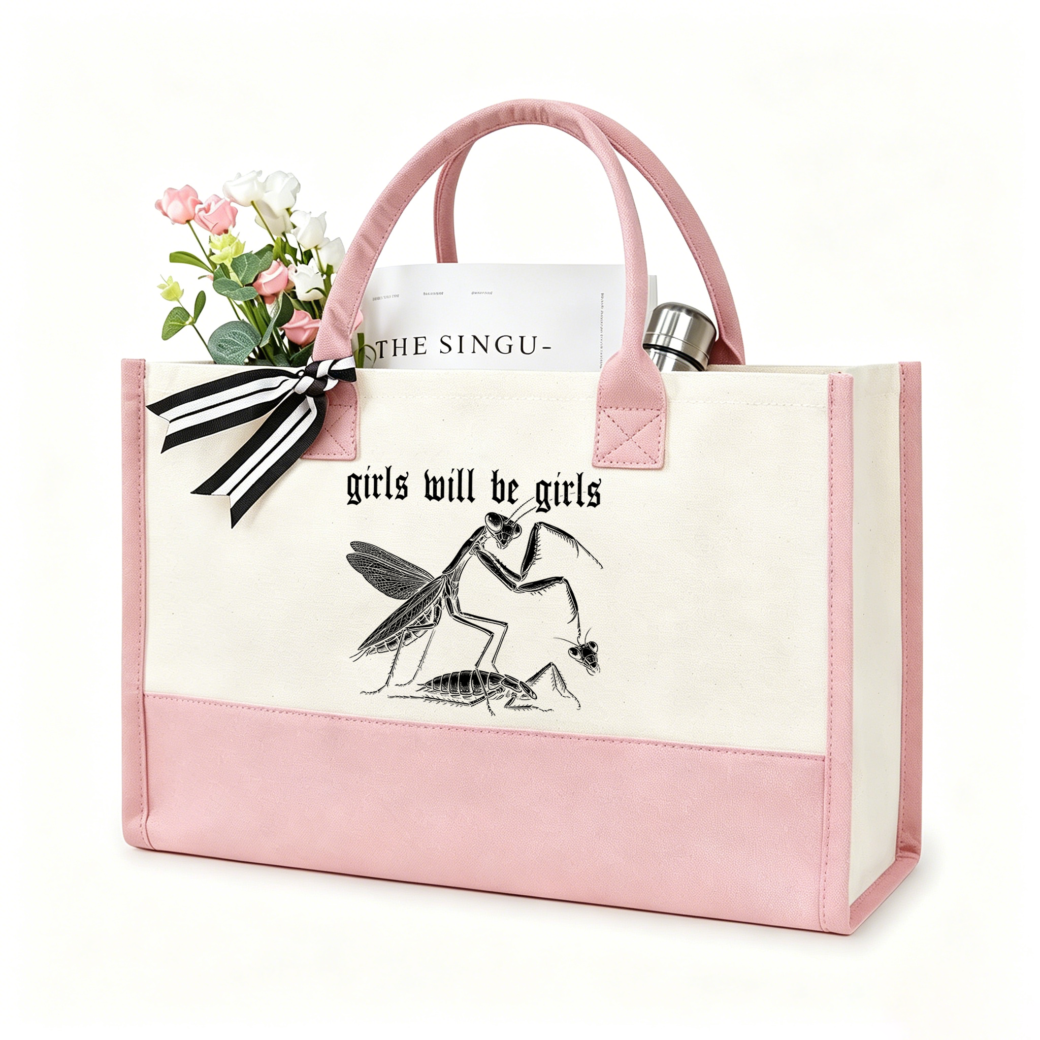 Pagewings Girls Will Be Girls Large Tote Bag