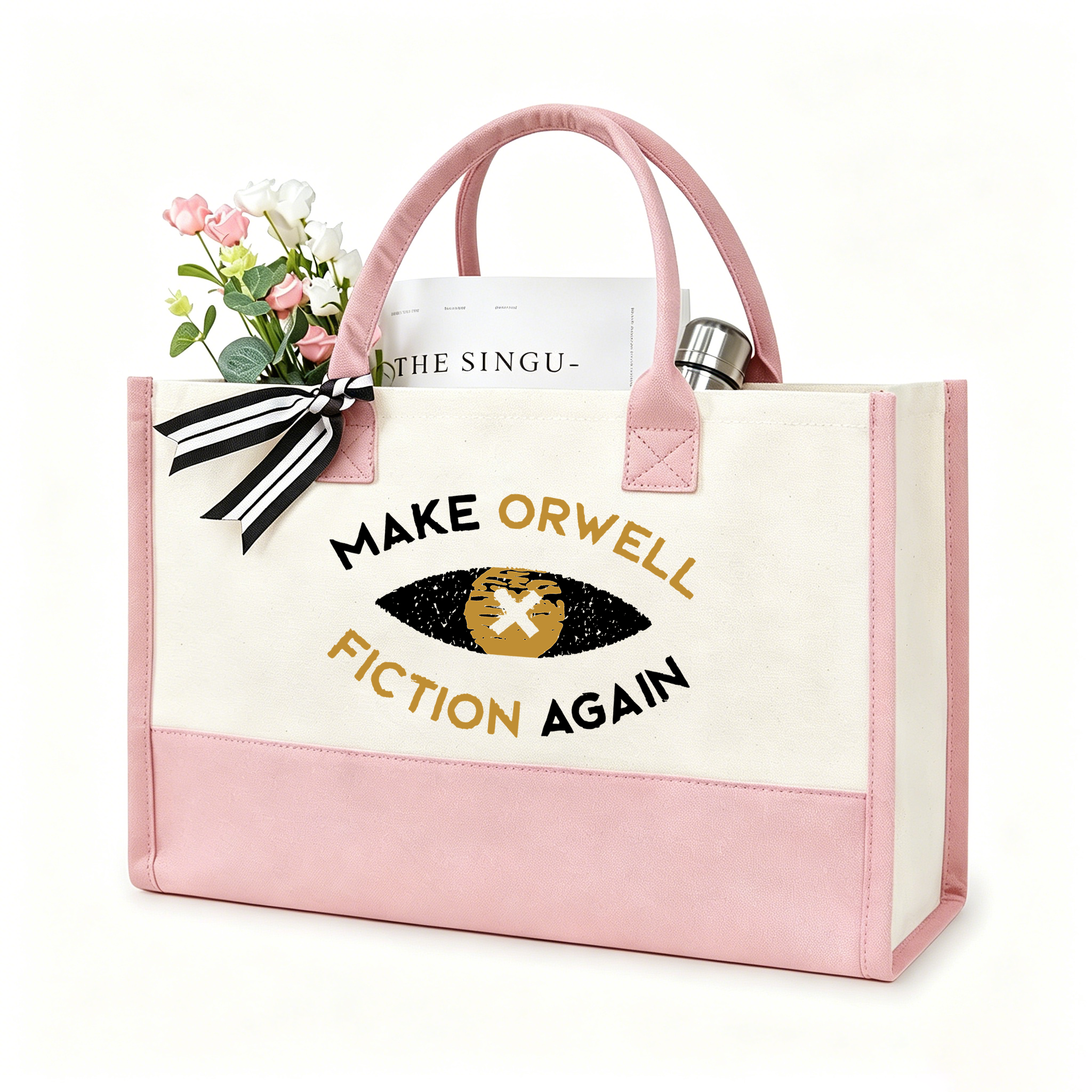 Pagewings Reading Bookish11183 Large Tote Bag
