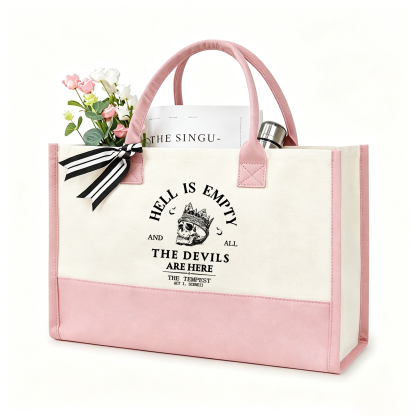 Pagewings Hell Is Empty And All The Devils Are Here12082 Large Tote Bag