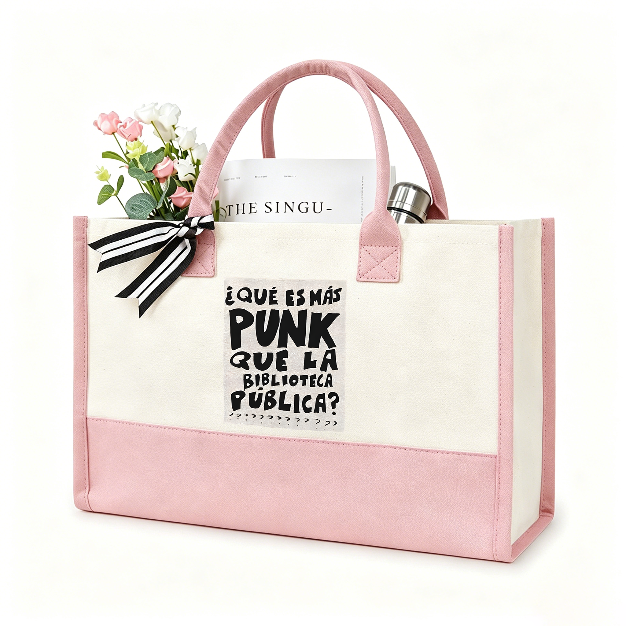 Pagewings What's More Punk Than The Public Library12662 Large Tote Bag