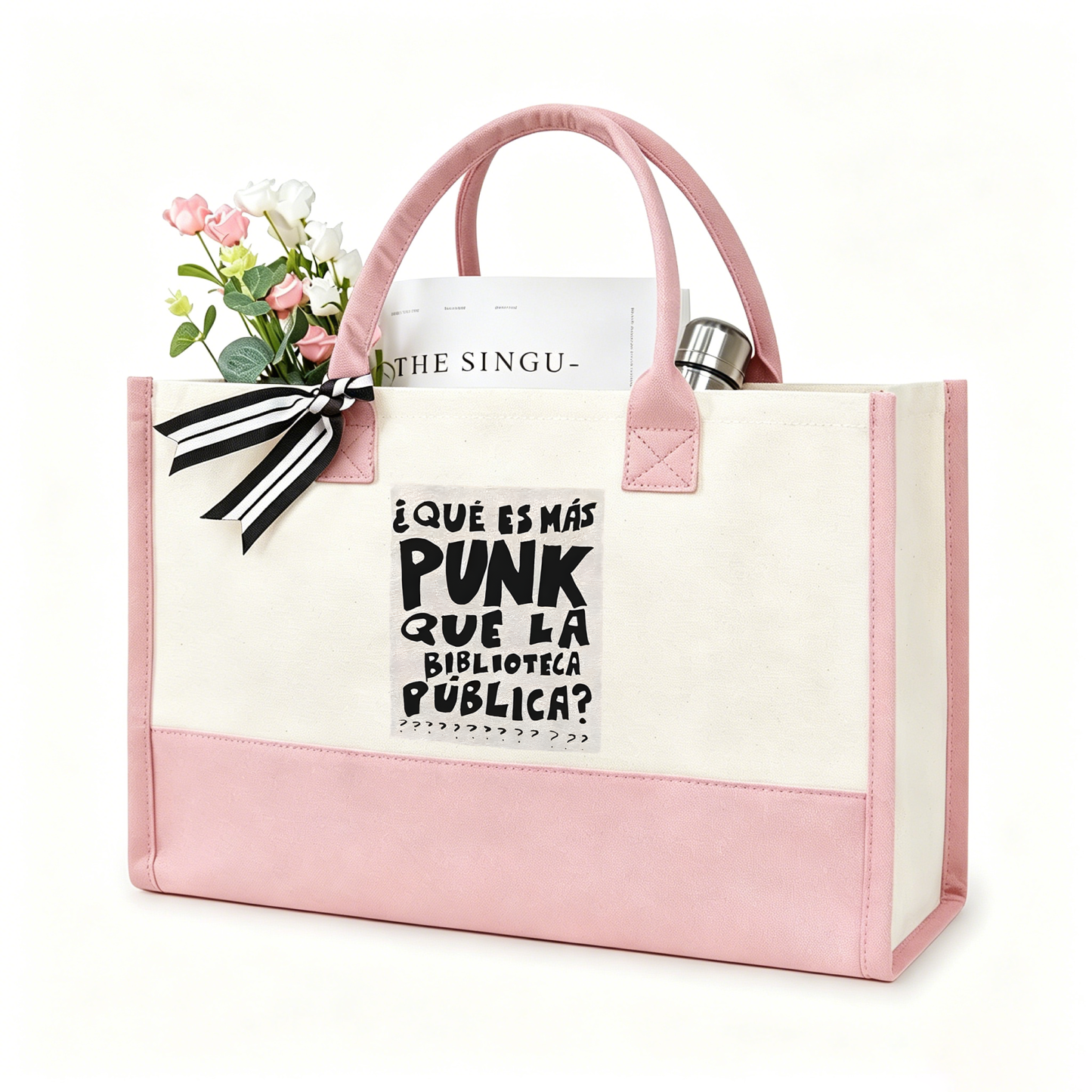 Pagewings What's More Punk Than The Public Library12662 Large Tote Bag