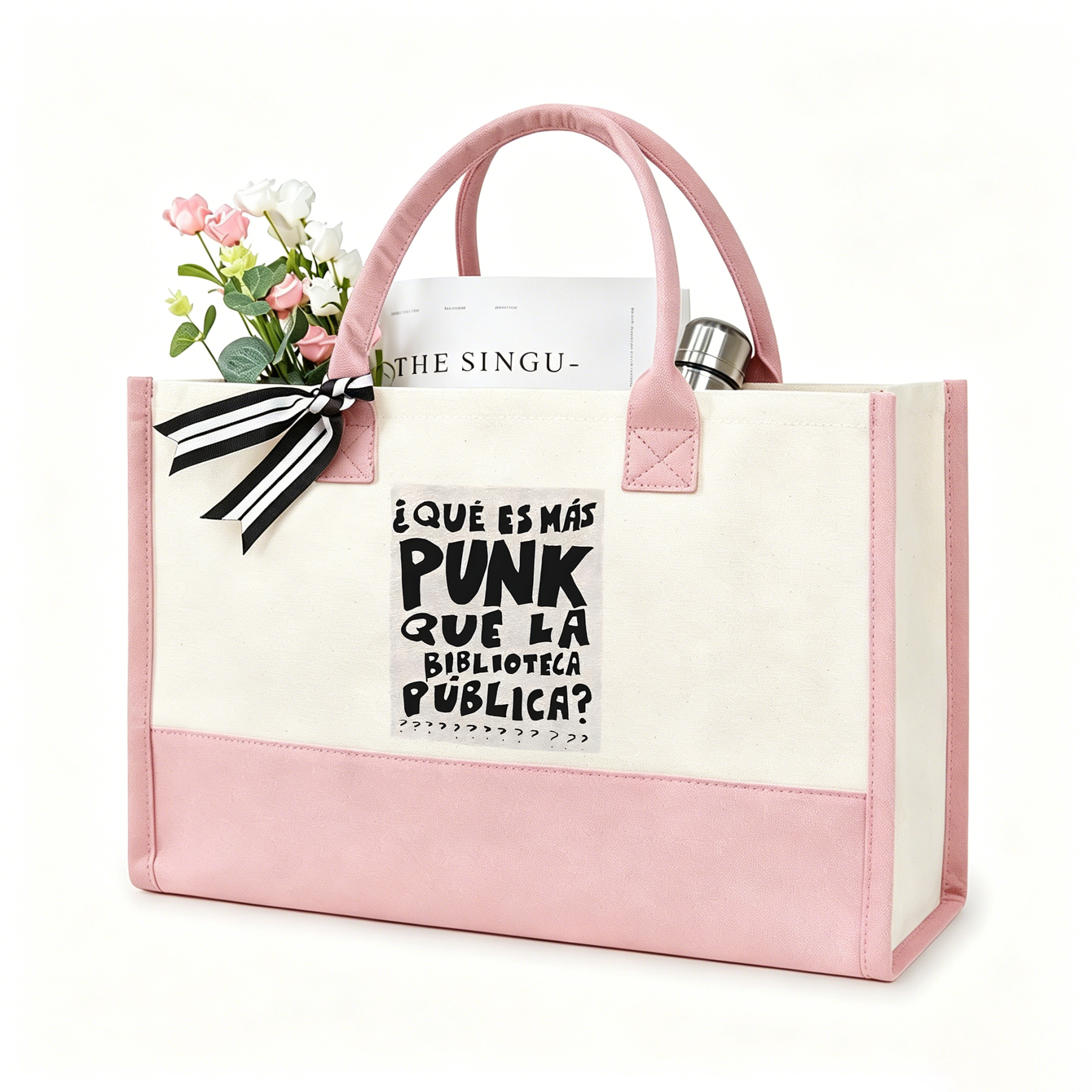 Pagewings What's More Punk Than The Public Library12662 Large Tote Bag