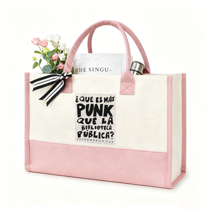 Pagewings What's More Punk Than The Public Library12662 Large Tote Bag