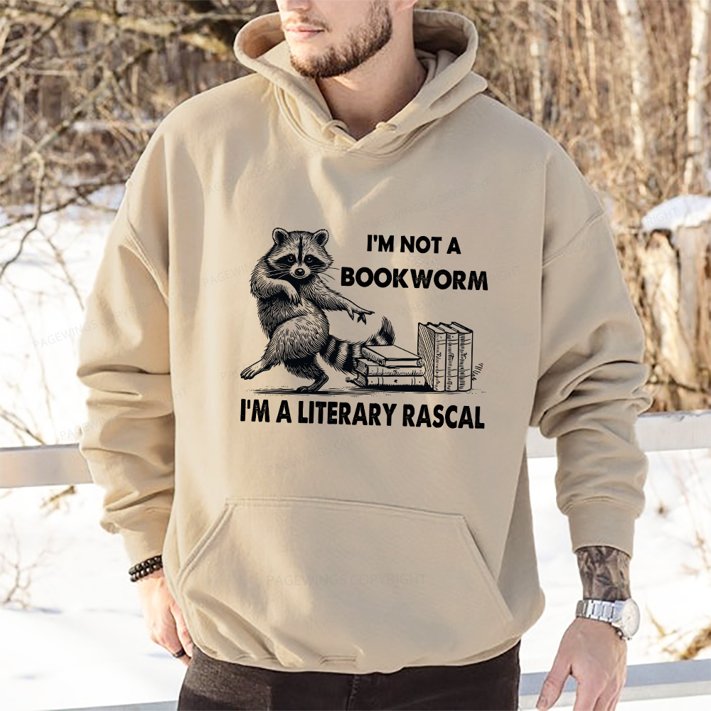 Pagewings I'm Not A Bookworm I'm A Literary Rascal Unisex Classic Hoodie