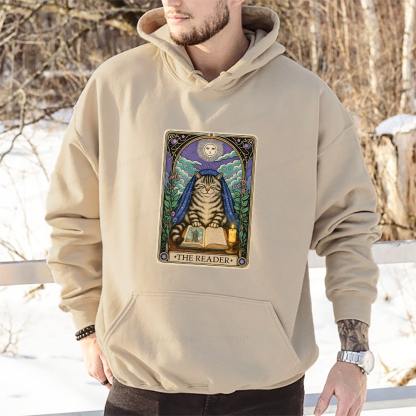 Pagewings The Reader Cat Tarot Cards Unisex Classic Hoodie