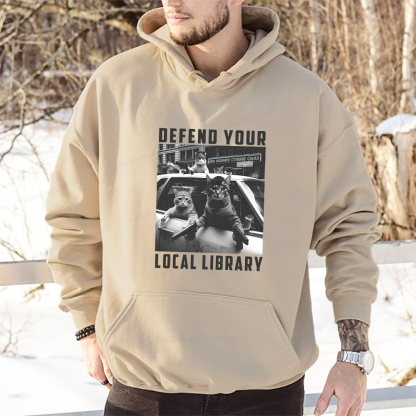 Pagewings Defend Your Local Library Unisex Classic Hoodie
