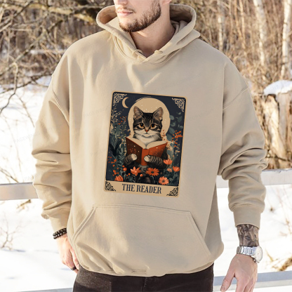 Pagewings The Reader Tarot Card Cat Unisex Classic Hoodie