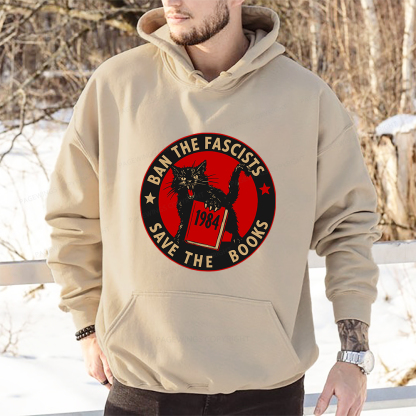 Pagewings Ban The Fascists Save The Books Unisex Classic Hoodie