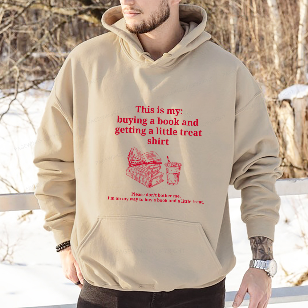 Pagewings Buying A Book And Getting A Little Treat Unisex Classic Hoodie