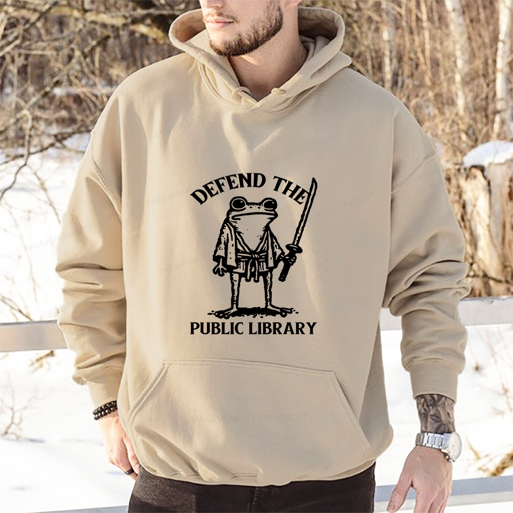 Pagewings Defend Your Public Library Unisex Classic Hoodie