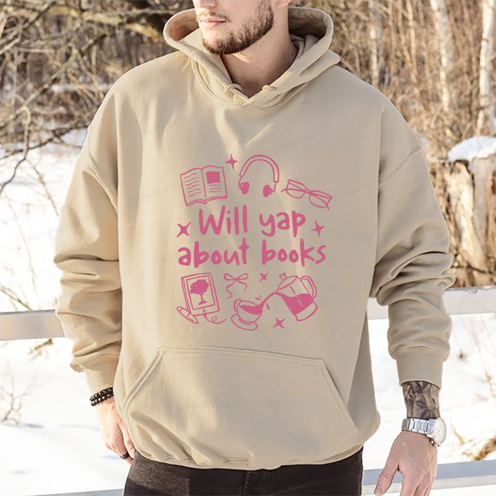 Pagewings Will Yap About Books Unisex Classic Hoodie