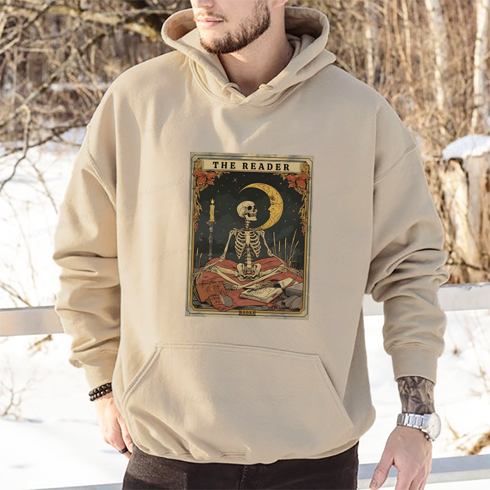 Pagewings The Reader Tarot Card Unisex Classic Hoodie