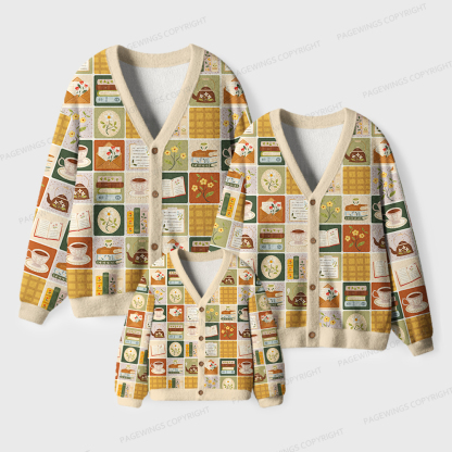 Pagewings Reading All Fall Unisex Ugly Cardigan Sweaters