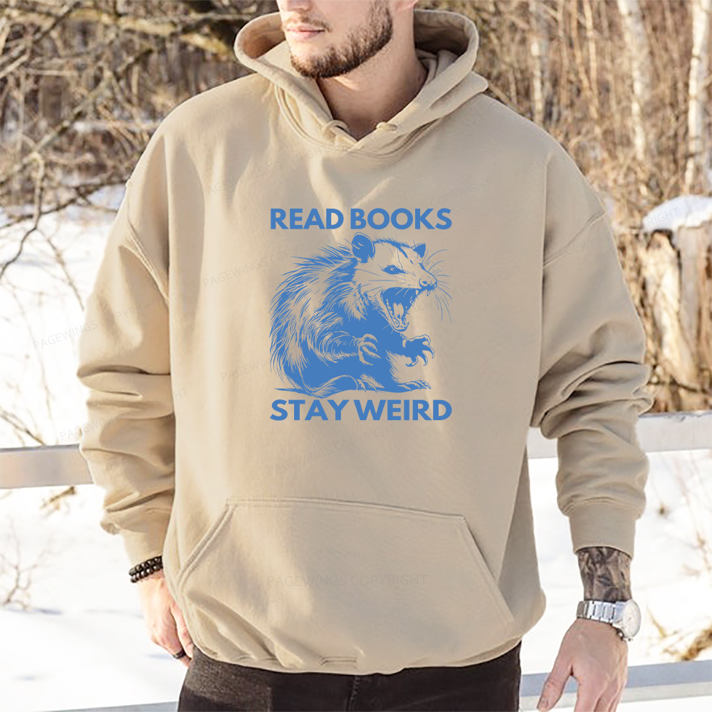 Pagewings Read Books Stay Weird Unisex Classic Hoodie