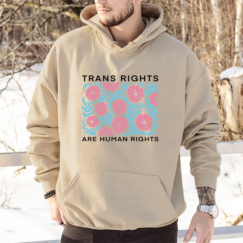 Pagewings Trans Rights Are Human Rights Unisex Classic Hoodie
