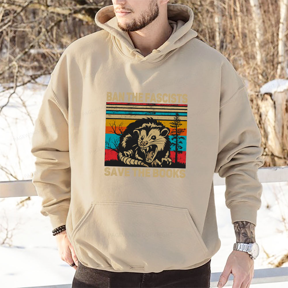Pagewings Ban The Fascists Save The Books Unisex Classic Hoodie