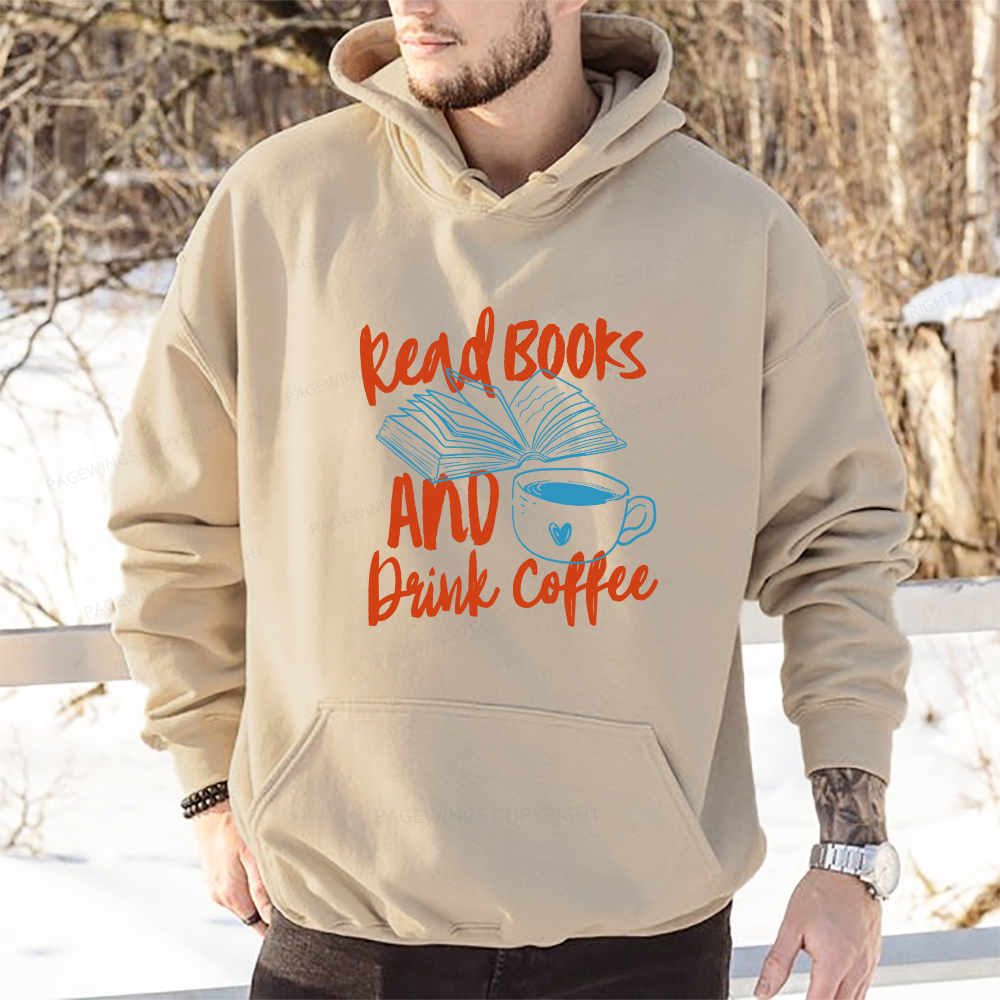 Pagewings Read Books And Drink Coffee Bookish Unisex Classic Hoodie