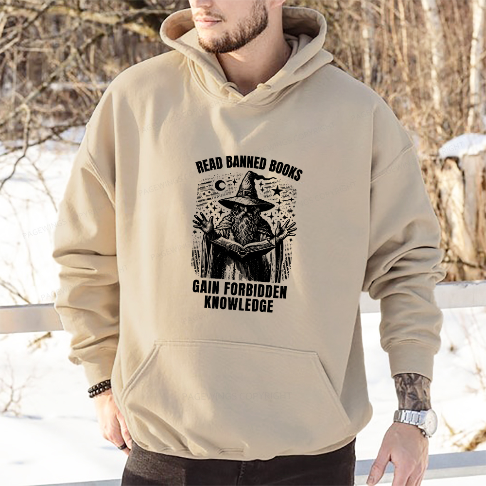 Pagewings Read Banned Books Gain Forbidden Knowledge Unisex Classic Hoodie