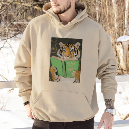 Pagewings Motivational Tiger Reading Unisex Classic Hoodie
